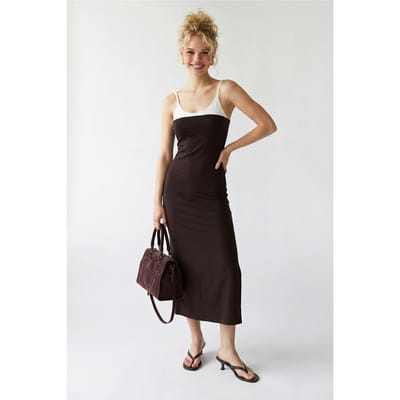 Mouwloze Bodycon Midi Jurk Met Splits