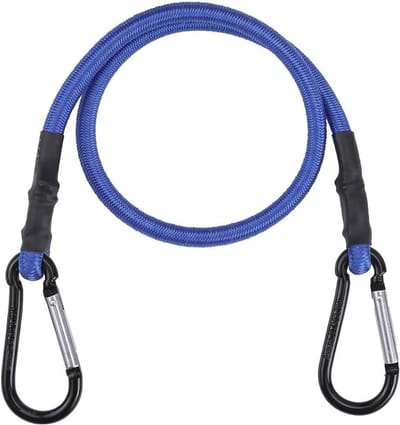 Elastisch Touwslot - Bungeekoord Spanband - Bagage Beveiligen - Met Karabijnhaak - 60 cm - Blauw