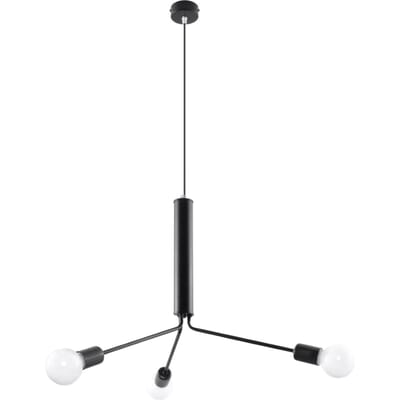 Sollux Lighting Kroonluchte Duomo - E27 - zwart - staal - 100x75x75cm