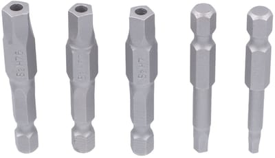 Solidchoice - Dailygoody - Magnetische Vijfhoekige Bits Set - S2 Staal - Handvat - 5 Stuks - Schroevendraaier Bit Set - Voor Boor - Perfect voor Klussen