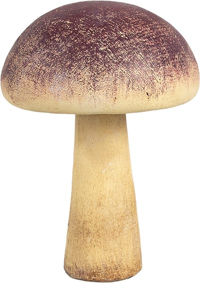 Clayre & Eef Decoratie Paddenstoel Ø11x16 cm Paars Polyresin Herfst decoratie