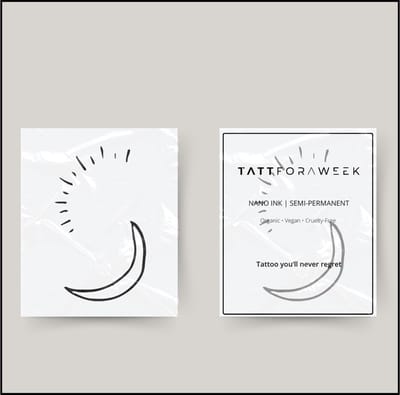 Tijdelijke tattoo maan en zonnestralen | Neptattoo volwassenen | Tijdelijke tattoo voor volwassenen | Temporary tattoo | Plaktattoos voor volwassenen | Neptattoos | Probeer zorgeloos een tattoo | tattforaweek
