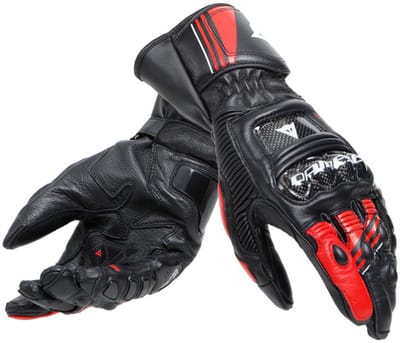 Dainese Druid 4 Zwart Lava Rood Wit Handschoenen - Maat XL - Handschoen