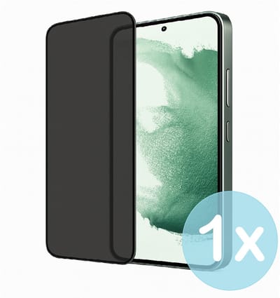 Privacy Screenprotector Geschikt voor Samsung Galaxy S22 Plus – Anti-Gluren – Krasbestendig Gehard Glas 9H – Volledige Dekking – FuturiQ