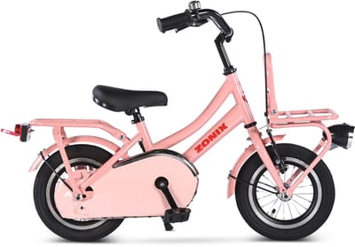 Zonix Meisjesfiets 12 Inch Pastel Roze Kinderfiets Transport Voor Meisjes Van 2 Tm 4 Jaar Geschikt Voor Kledingmaat 90-105