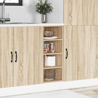 vidaXL - Onderkast - Riga - 30x44,5x81,5 - cm - bewerkt - hout - sonoma - eikenkleurig