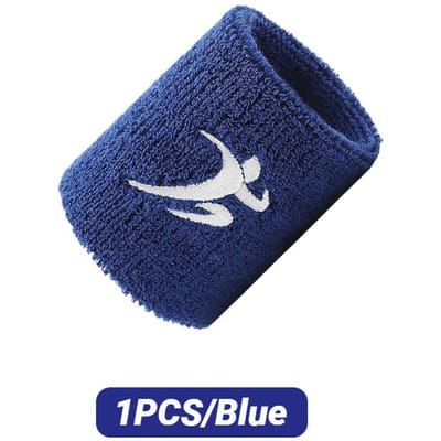 Modieuze Sport Polsbandjes Voor Mannen En Vrouwen Hardlopen Basketbal Fitness Tennis Badminton Handdoeken Ademend Zweetabsorberend blue