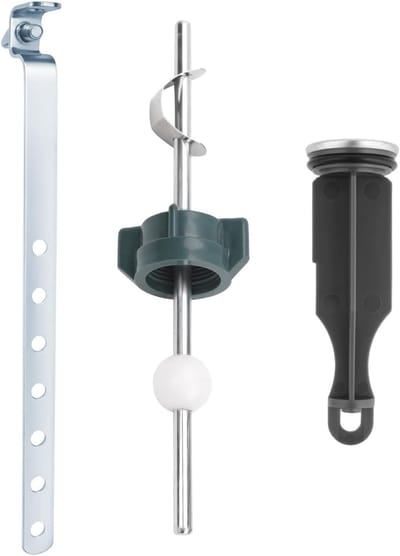 Afvoer Reparatie Set - Wastafel Onderdelen - Badkamer Lekken Dichten - Universele Pasvorm - 10.2x3.2cm - Zilver Grijs