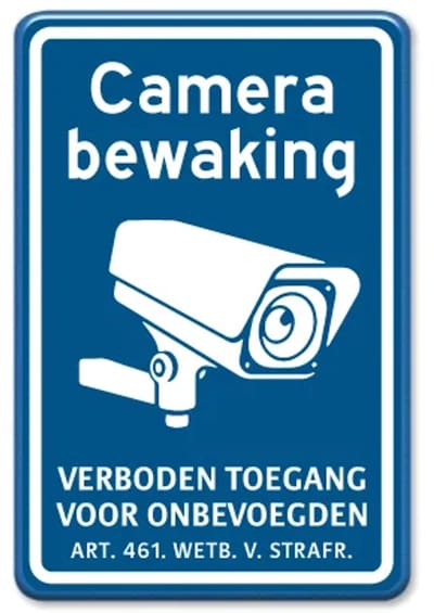 Wandbord – Camera bewaking-verboden Toegang- beveiliging - Wanddecoratie – Reclame bord – Restaurant – Kroeg - Bar – Cafe - Horeca – Metal Sign – 20x30cm