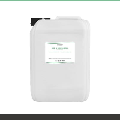 Bad & Douchegel - Eucalyptus - Lichtgroen/Transparant - 5 Liter - Cosmeya | Navullen.com Navullen Cosmeya.nl Ltr Jerrycan Navulling Man Vrouw Shower gel Showergel Douche gel Shampoo Jerrycans Voordeelverpakking Body wash Gel douche Douchgel