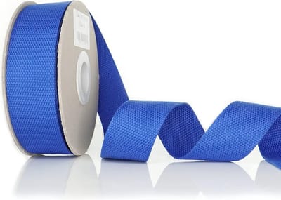 Katoenen Singelband Heavy Duty Blauw 5m x 40mm - Sterk Textiel voor Tassen en DIY