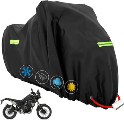 Aura® Motorhoes - Scooterhoes - Waterdichte motorhoes Windbestendig - Zwart - ‎23cm x 22cm x 7cm