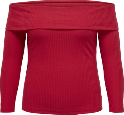 ONLY CARMAKOMA - CAREVELYN L/S OFF SHOULDER TOP JRS - Dames - Blouses