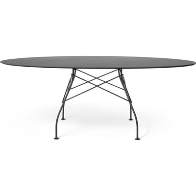 Kartell Glossy Outdoor Tafel - zwart - zwart - ovaal