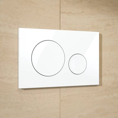 Mirlux Bedieningsplaat - Glanzend wit- ABS Kunstof DualFlush