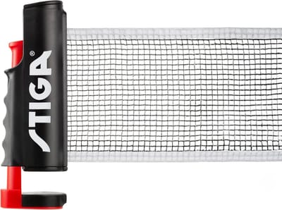 Tafeltennis Net - Draagbaar Set - Overal Spelen - Intrekbaar Ontwerp - Max 145 cm Breed - Rood Zwart