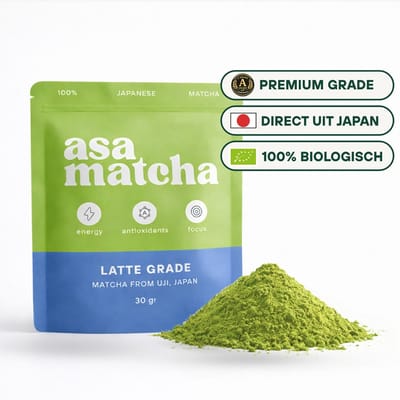 ASA Matcha® Premium grade - Uji, Japan – Premium Japanse Matcha voor Latte – Zacht & Romig – 30 gram - 100% Biologisch