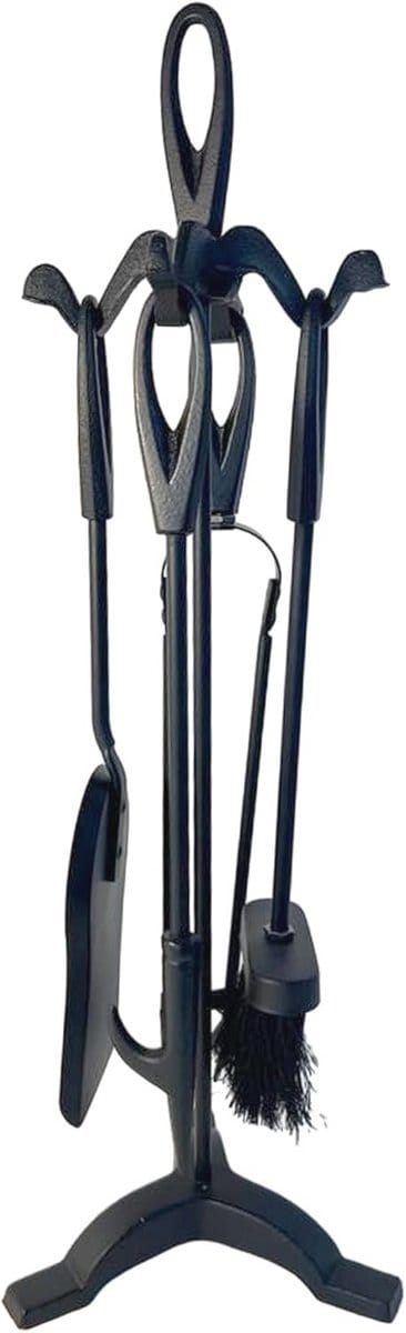 Omgoods - 5-Delige Haardvuur Companion Set met Standaard en Gereedschappen