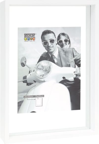 Deknudt Frames fotolijst met zwevend effect S68SK1 - wit - 20x30 cm