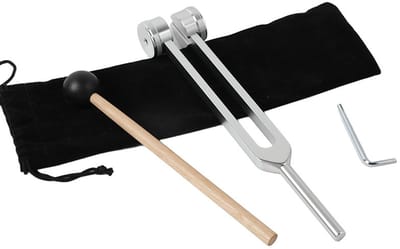 Oorreinigingstool oorvibratie - stemvork 128 hz - stemvorken set - stemvorktherapie - stemvorkset - wordt geleverd met siliconenhamer, reparatietool en zwarte opbergtas