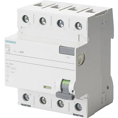 Siemens 5SV33466KL 5SV3346-6KL Aardlekschakelaar A 4-polig 63 A 0.03 A 400 V
