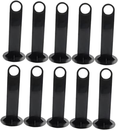 Kegel Houders - Schijf Markers - Voetbal Training - Stapelbaar Ontwerp - 10 Stuks - Zwart