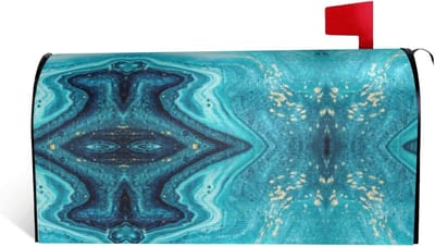 Brievenbus Cover - Post Decoratie - Tuin Aankleden - Volledig Magnetisch - Standaard Formaat - Marmer Print