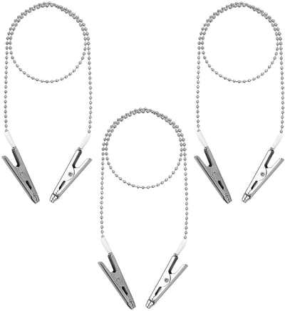 Verstelbare Servet Holders met Clip, Metaal Ketting en Parels, Ideaal voor Volwassenen en Kinderen