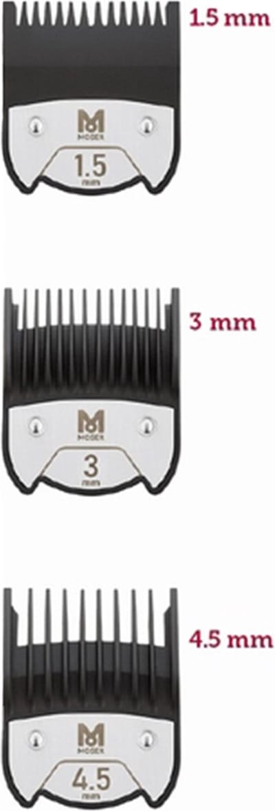 Kammen- en borstelset Wahl Moser 1801-7010 (1.5/3/4.5 MM)