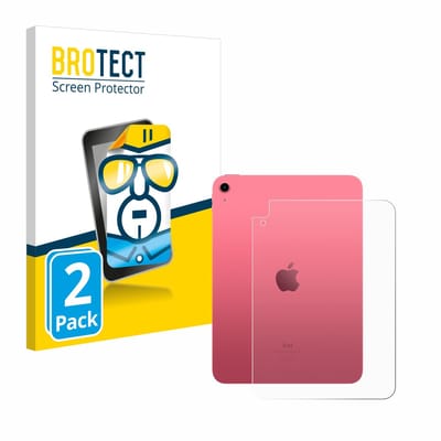 BROTECT - Screenprotector voor Apple iPad 10.9" 2022 (Achterkant, 10. Gen.) - Folie Beschermfolie transparant 2 Stuks