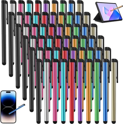 Set van 60 Tablet en Flipchart Stiften voor Mobiele Apparaten, Touchscreens, iPads en Tablets