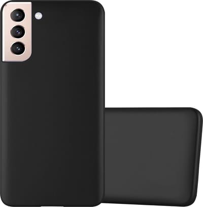 Cadorabo Hoesje geschikt voor Samsung Galaxy S22 in METALLIC ZWART - Beschermhoes gemaakt van flexibel TPU silicone Case Cover
