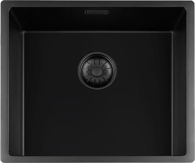 Lorreine Black Quartz Series spoelbak 4540cm Plug Zwart 45BQ-FU
