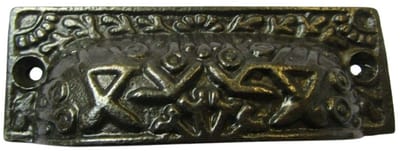 Rectangular Inca Cup handle Antique on Iron