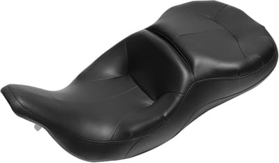 Motorfiets Zitkussen - Passagiersstoel Rijdersstoel - Comfortabel Rijden - Microvezel Leer - 83 x 435 x 26 cm - Zwart