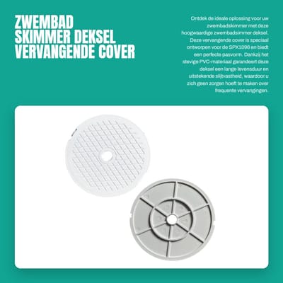 Dailygoods- Zwembad Skimmer Deksel Stevig Plastic - Vervangende Dekhoes - Eenvoudige Installatie - Slijtvast - Betrouwbare Oplossing - Skimmer Cover