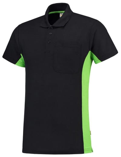 Tricorp Poloshirt Bi-Color - Workwear - 202002 - Navy-Limoengroen - maat S