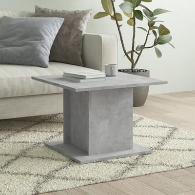 vidaXL - Salontafel - 55,5x55,5x40 - cm - bewerkt - hout - betongrijs