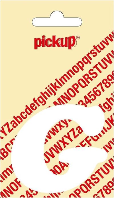 Pickup plakletter CooperBlack 60 mm - wit G