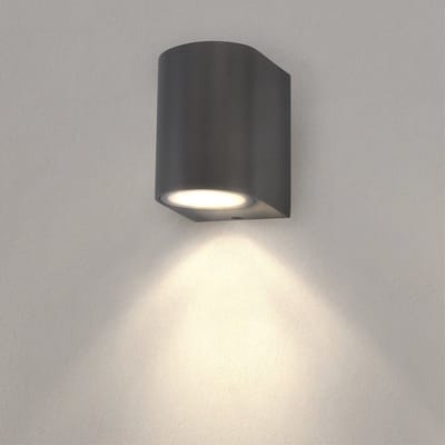 Ledvion - LED Wandlamp - 4.5W - 2700K - IP54 - Antraciet & - GU10