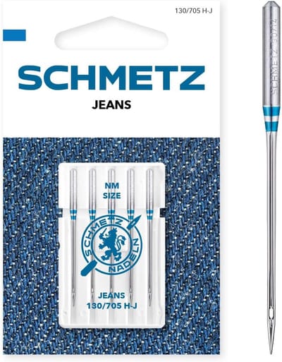 Naaimachine Naalden - Denim Naalden - Dikke Stoffen Naaien - Verminderde Breuk - Maat 110 - Zilver