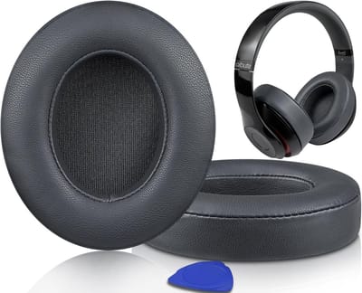 Leren Vervangende Oorkussens voor Beats Studio 2 & 3 Hoofdtelefoons, Geluidsisolatie, Geheugenfoam en Extra Dikte
