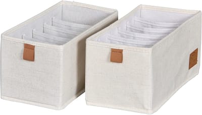 Famanu – Lade-organizer set van 4 met 80 vakken, opvouwbare kastorganizers voor sokken, ondergoed en riemen