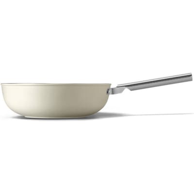 SMEG SMEG Wok Crème Keukengerei, Cookware, Wok, Crème, Jaren 50, Diameter: 30 cm