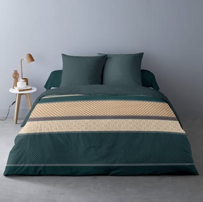 Better Nights - Luxe Polar Fleece Dekbedovertrek Levi - 240x220 - warm - groen - 2 kussenslopen 63x63