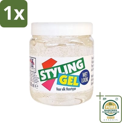 1 x Hegron - Styling Gel - Wetlook Wit - Glanzende Afwerking - 150 ml- Styling Gel - Wetlook Gel - Glans Haar - Haar Fixatie - Haar Stijl