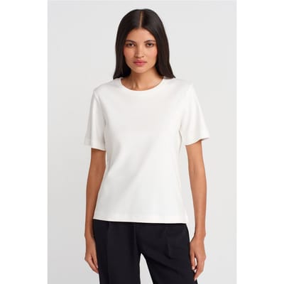 Dames Katoenen Ronde Hals T-Shirt