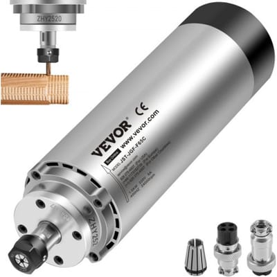 VEVOR Spindelmotor CNC Spindelmotor Luchtgekoeld 1,5 kW, Luchtgekoelde spindelmotor 220 - 250 V Luchtgekoelde motor voor CNC-spantang 8000-24000 RPM Luchtgekoelde spindelmotor Windgekoeld