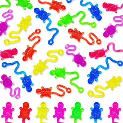 10/20 Pièces Jouet Tortue Collante Amusante pour Enfants Tortue Élastique sur la Paume Jouet Interactif Fête Parent-Enfant Cadeau pour Enfants