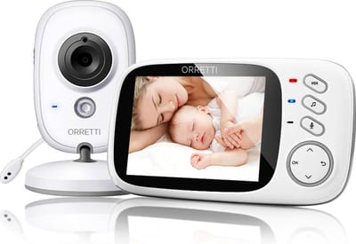 Orretti® V8 Babyfoon met camera - Baby Monitor - Babyphone - Baby Camera - Incl. Extra Batterij - XL LCD scherm